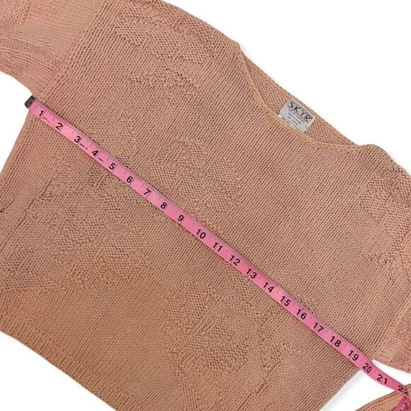 Vintage 80’s / 90’s SKYR Dusty Pink Cropped Knit Sweater - Picture 8 of 11